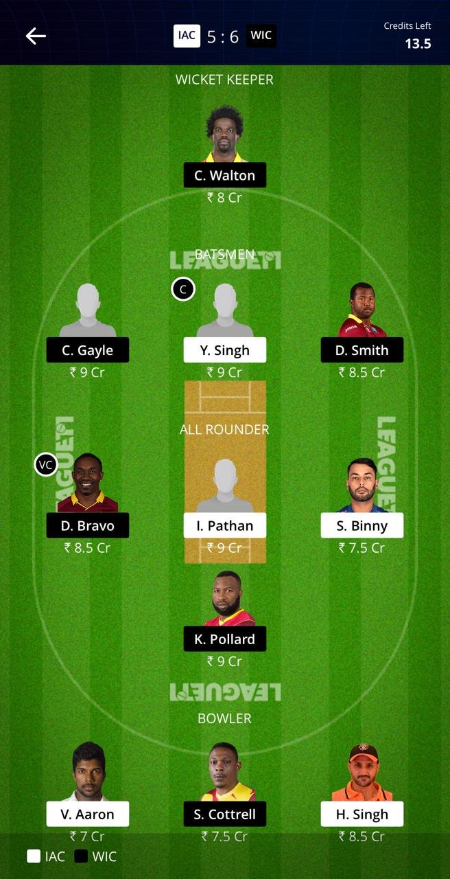 IAC VS WIC LEAGUE11 TEAM