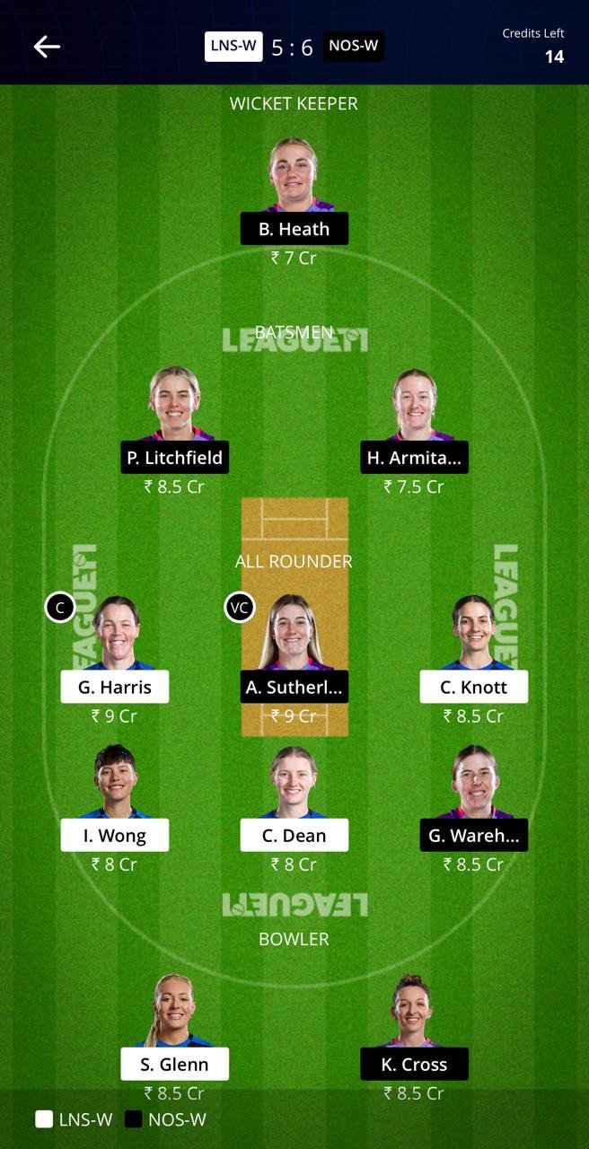 LNS-W VS NOS-W LEAGUE11 TEAM