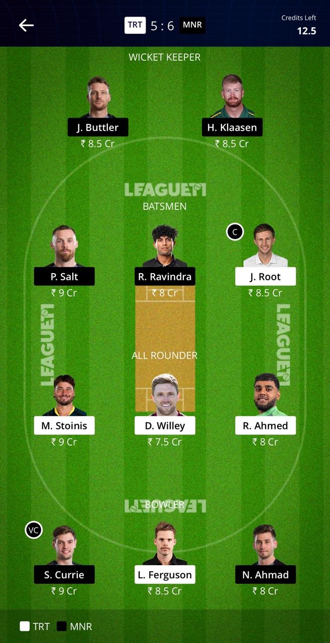 TRT vs MNR League11 team
