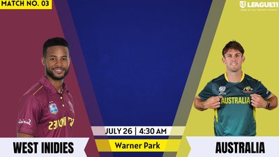 WI vs Aus 3rd T20I