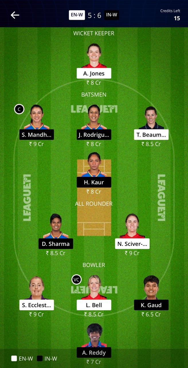 en-w vs in-w league11 team (!)